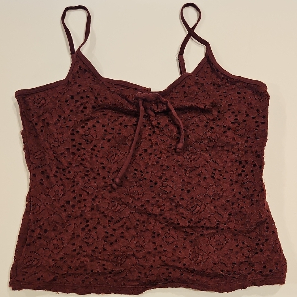 Elegant Lace Burgundy Top